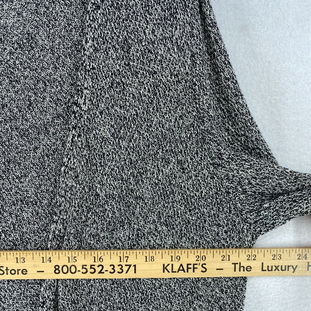 EILEEN FISHER Cardigan PL Rayon Marled Duster Open Front Long Sleeve Black USA - Picture 12 of 13